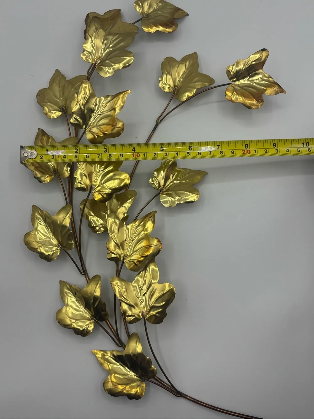 Vintage Metal HOMCO Home Interior Leaves Swag Wall Decor Set Of 2